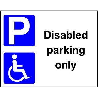 Picture of "Parking Sign- Disabled Parking Only" Sign 