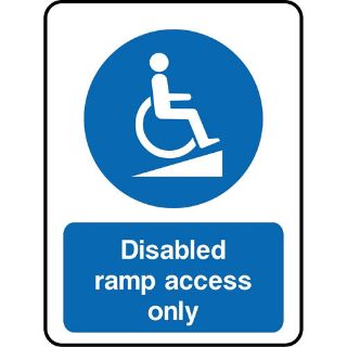 Picture of "Disabled Ramp Access Only" Sign 