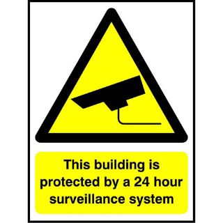 Picture of "This Building Is Protected By 24 Hour Surveillance System" Sign