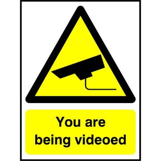 Picture of "You Are Being Videoed" Sign 