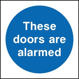 Picture of "These Doors Are Alarmed" Sign 