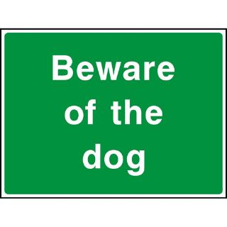 Picture of "Warning Beware Of The Dog" Sign