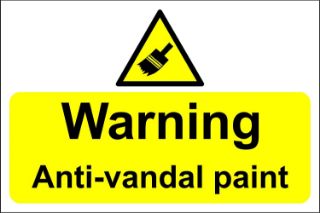 Picture of Anti vandal paint warning 