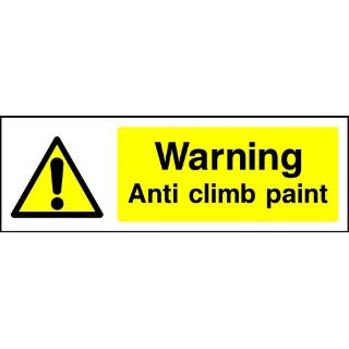Picture of "Warning- Anti-Climb Paint" Sign 
