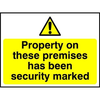 Picture of "Property On These Premises Has Been Security Marked" Sign 