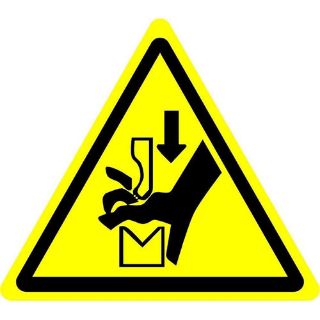 Picture of International Warning Hand Crushing Between Press Brake Tool Symbol