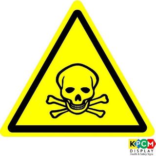 KPCM | International Warning Toxic Material Symbol | Made in the UK