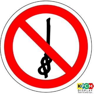 Picture of International Do Not Tie Knots In Rope Symbol 