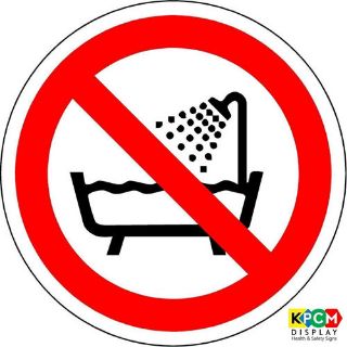 Picture of International Do Not Use This Device In A Bathtub, Shower Or Water-Filled Reservoir Symbol