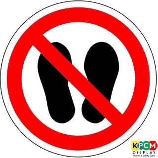 Picture of International Do Not Walk Or Stand Here Symbol