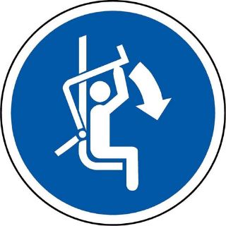 Picture of International Close Safety Bar Of Chairlift Symbol 