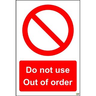 Picture of Do Not Use Out Of Order Safety Sign 