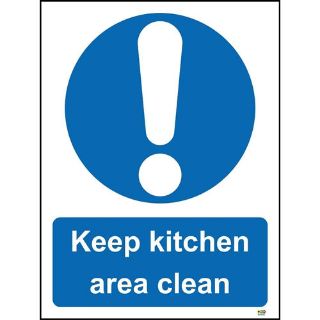0003056 Keep Kitchen Area Clean Restaurant Safety Sign 320 