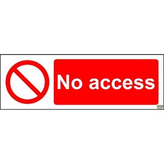 Picture of No Access Safety Sign
