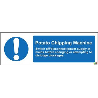 Picture of Potato Chipping Machine Safety Sign