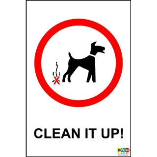 Picture of Dog Clean It Up Safety Sign