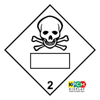 Picture of Dangerous Substance Labels Toxic 2 Blank Safety Sign