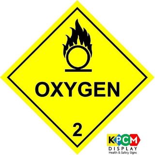 Picture of Dangerous Substance Labels Oxygen 2 Sign