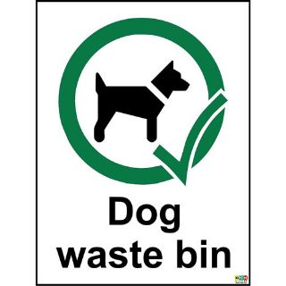 Picture of Dog Waste Bin Sign Sign