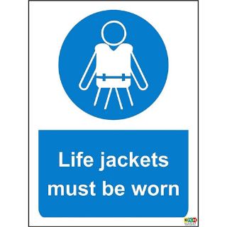 Picture of Life Jackets Must Be Worn Sign