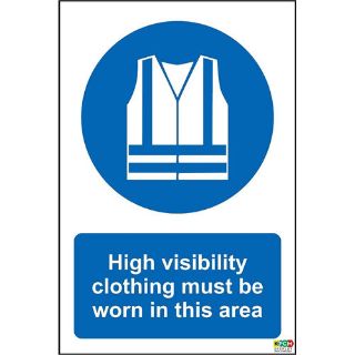 Picture of High Visibility Clothing Must Be Worn In This Area Safety Sign