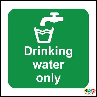 Picture of Drinking Water Only Safety Sign