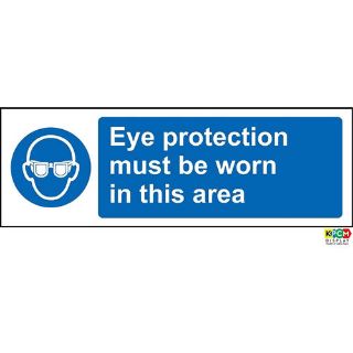 Picture of Eye Protection Must Be Worn In This Area Safety Sign