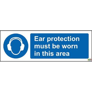 Picture of Ear Protection Must Be Worn In This Area Safety Sign 