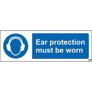 Picture of Ear Protection Must Be Worn Safety Sign