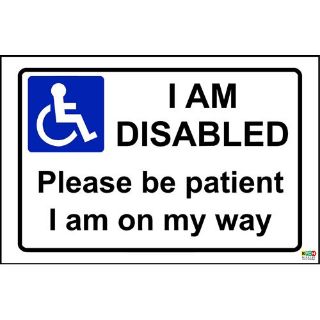 Picture of I Am Disabled Please Be Patient Sticker