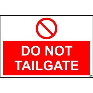 Picture of Do Not Tailgate Sign
