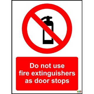 Picture of Do Not Use Fire Extinguishers As Door Stops Signs 