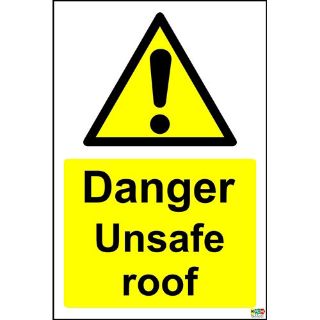 Picture of Danger Unsafe Roof Sign