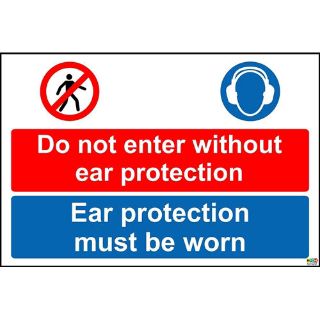 Picture of Do Not Enter Without Ear Protection Sign