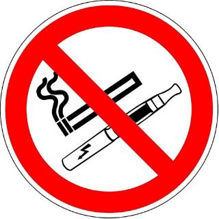Picture of Iso Safety Label Sign - International No Smoking And No E-Cigarette Symbol