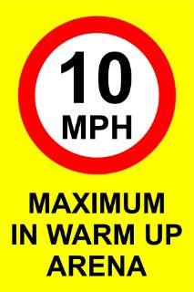 Picture of 10 Mph Maximum Speed In Warm Up Arena Horse Safety Sign