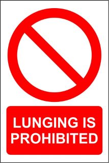 Picture of Lunging Is Prohibited In This Area Horse Safety Sign