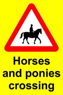 Picture of Horses And Ponies Crossing Safety Sign