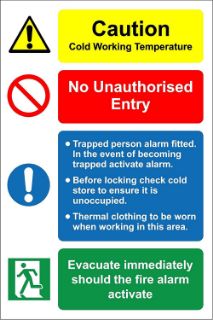 Picture of Caution Cold Working Temperature Safety Sign 