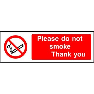 Picture of "Please Do Not Smoke Thank You" Sign 