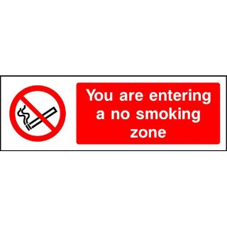 Picture of "You Are Entering A No Smoking Zone" Sign 