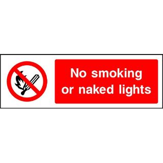 Picture of "No Smoking Or Naked Lights" Sign 