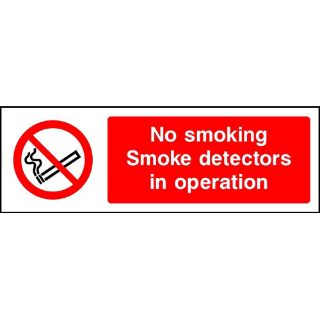 Picture of "No Smoking, Smoke Detectors In Operation" Sign 