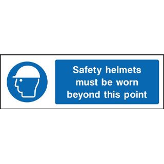 Picture of "Safety Helmets Must Be Worn Beyond This Point" Sign 