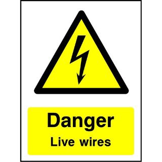 Picture of "Danger Live Wires" Sign 