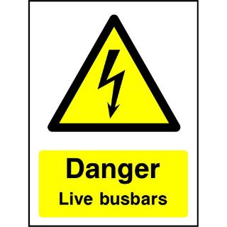 Picture of "Danger Live Busbars" Sign 