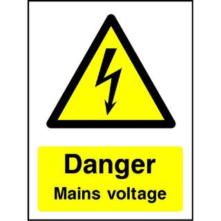 Picture of "Danger- Mains Voltage" Sign 