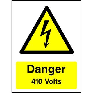 Picture of "Danger 410 Volts" Sign 