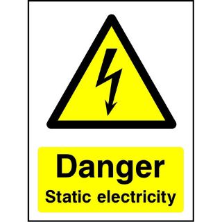 Picture of "Danger Static Electricity" Sign 