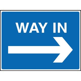 Picture of "Way In- Right Arrow" Sign 